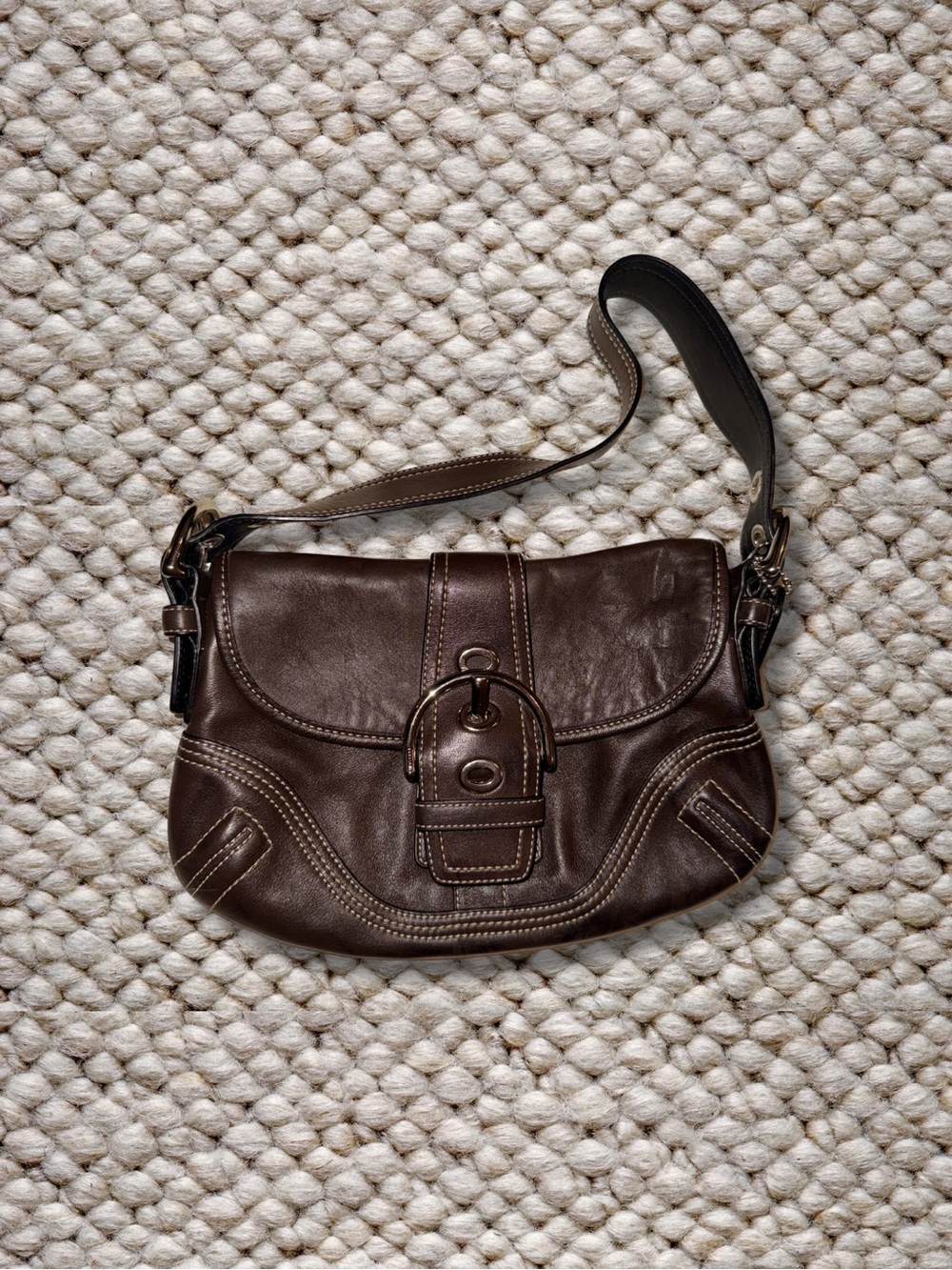 Vintage Coach Soho Y2K Chocolate Leather Bag